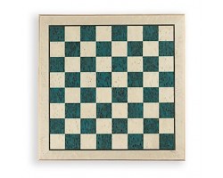 chessboard 52 x 52 cm wood blue-white