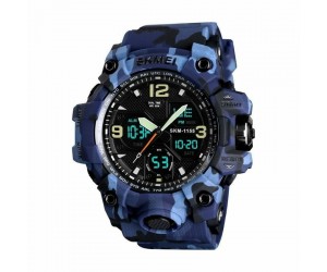 Ψηφιακό/αναλογικό ρολόι χειρός – Skmei - 1155 - 011552 - Army Blue