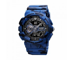 Ψηφιακό/αναλογικό ρολόι χειρός – Skmei - 1688 - 016885 - Army Blue